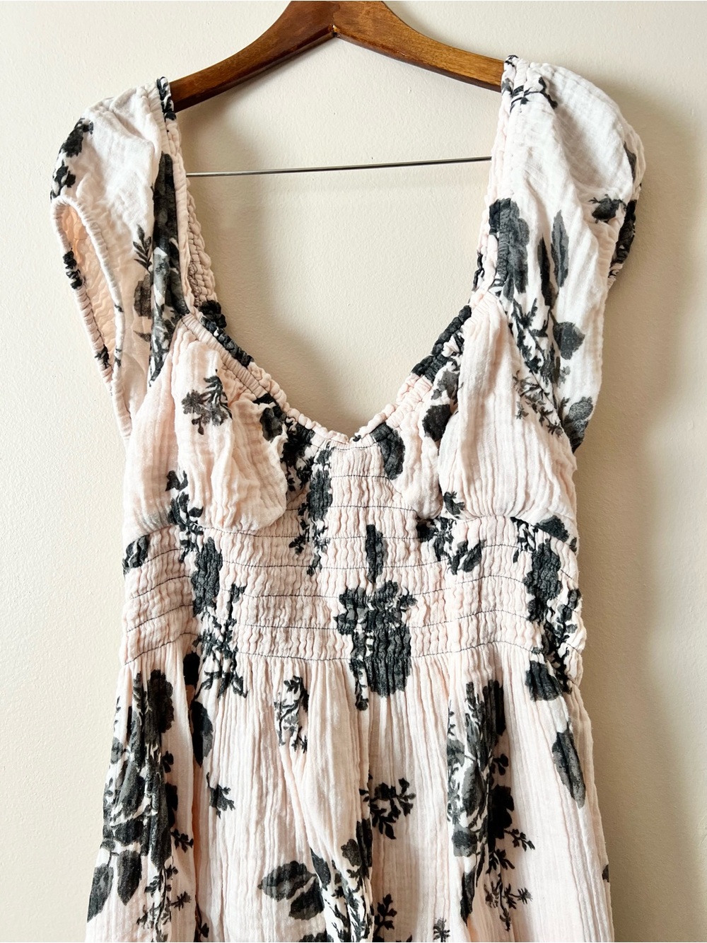 Free People pink Maxi Dress with Black Floral Print - Picture 3 of 14